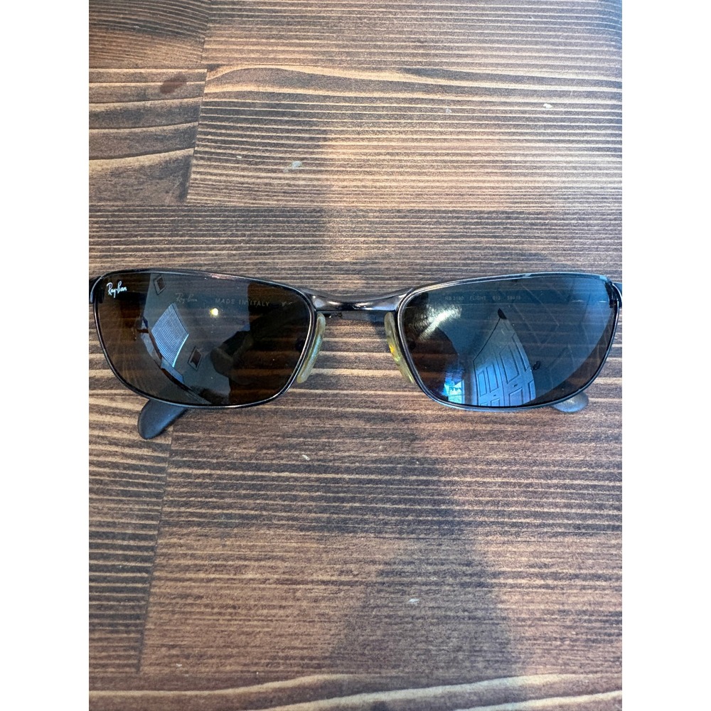 Vintage Ray-Ban RB3190 Flight 012 Sunglasses 58-18 B15 Brown Made Italy